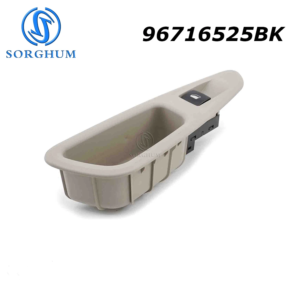 

SORGHUM 96716525BK Rear Right Passenger Power Control Window For Peugeot 408 Glass Lifter Button Switch 4 Pins Car Parts