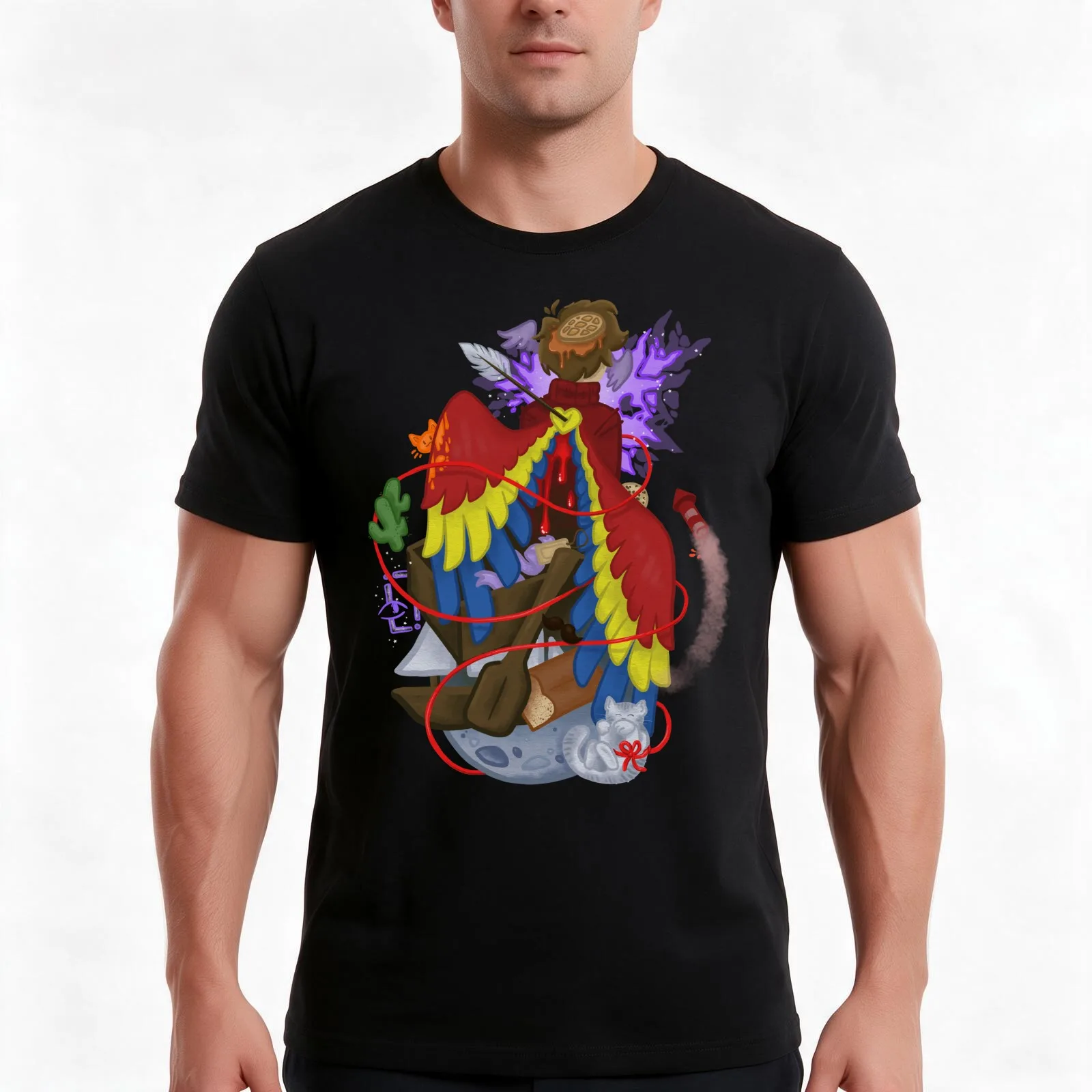 Grian References (Hermitcraft S8-9/Life Series/Hardcore/MCC/Evo) (paper texture) T-Shirt, Summer Casual Cotton Tee, 100% Cotton