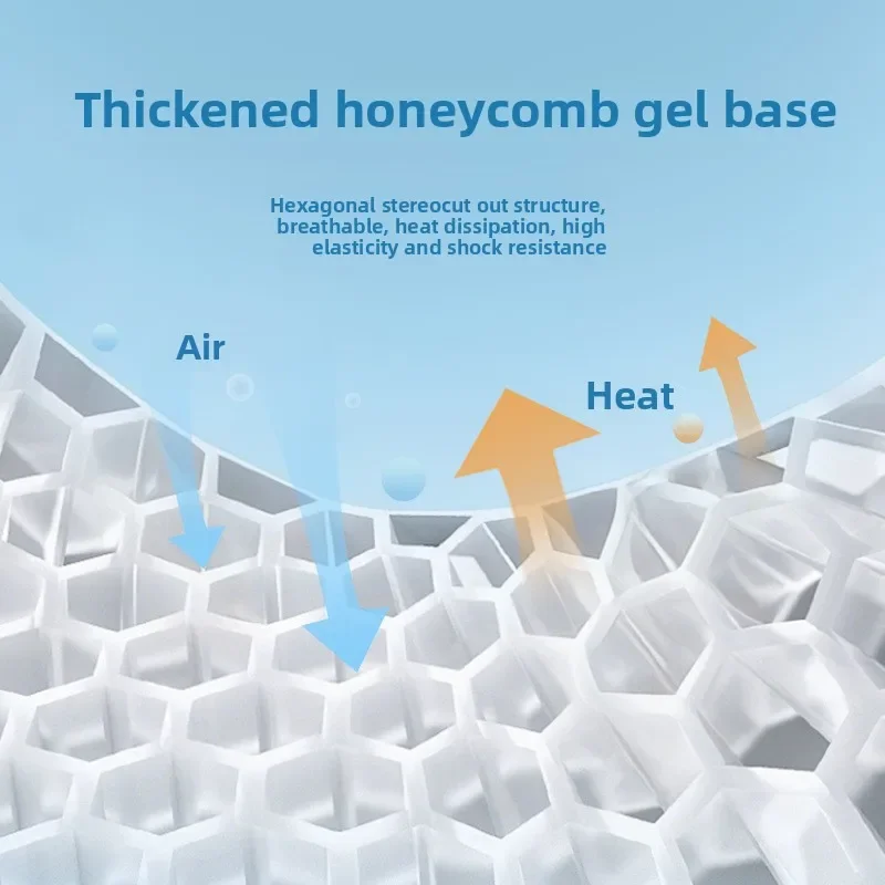 وسادة مقعد جل الثلج للسيارة، حصيرة سيليكون للتهوية، مستلزمات السيارة، ملحقات داخلية للسائق من النوع العالمي لجميع المواسم #5