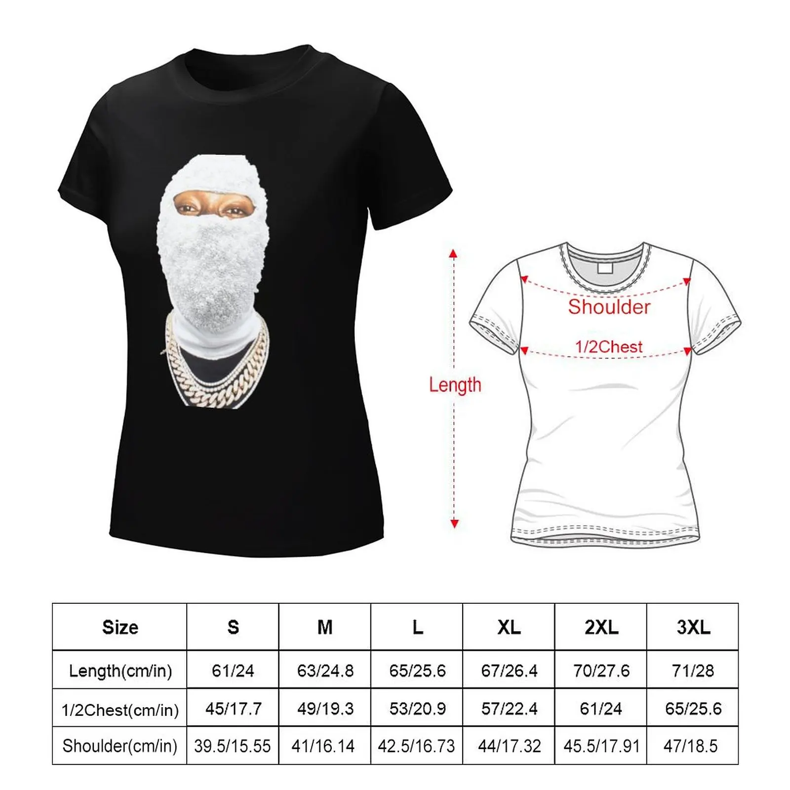 berkalung emas bertopeng T-Shirt hippie clothes Aesthetic clothing anime clothes Female clothing white t-shirts for Women