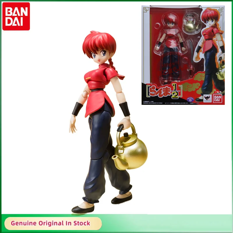 

Bandai Original SHFiguarts Ranma 1/2 RANMA SAOTOME Female Version Action Figure Active Joints Model Hobbies Collectible Gift