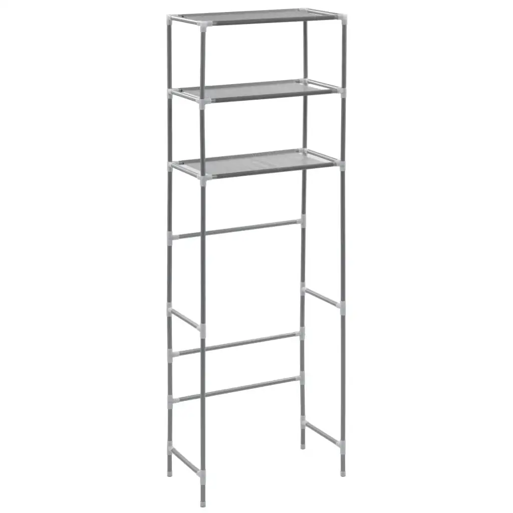 20.9x11x66.5 Silver 3-Tier Storage Rack for Bathroom Over Toilet Organizer