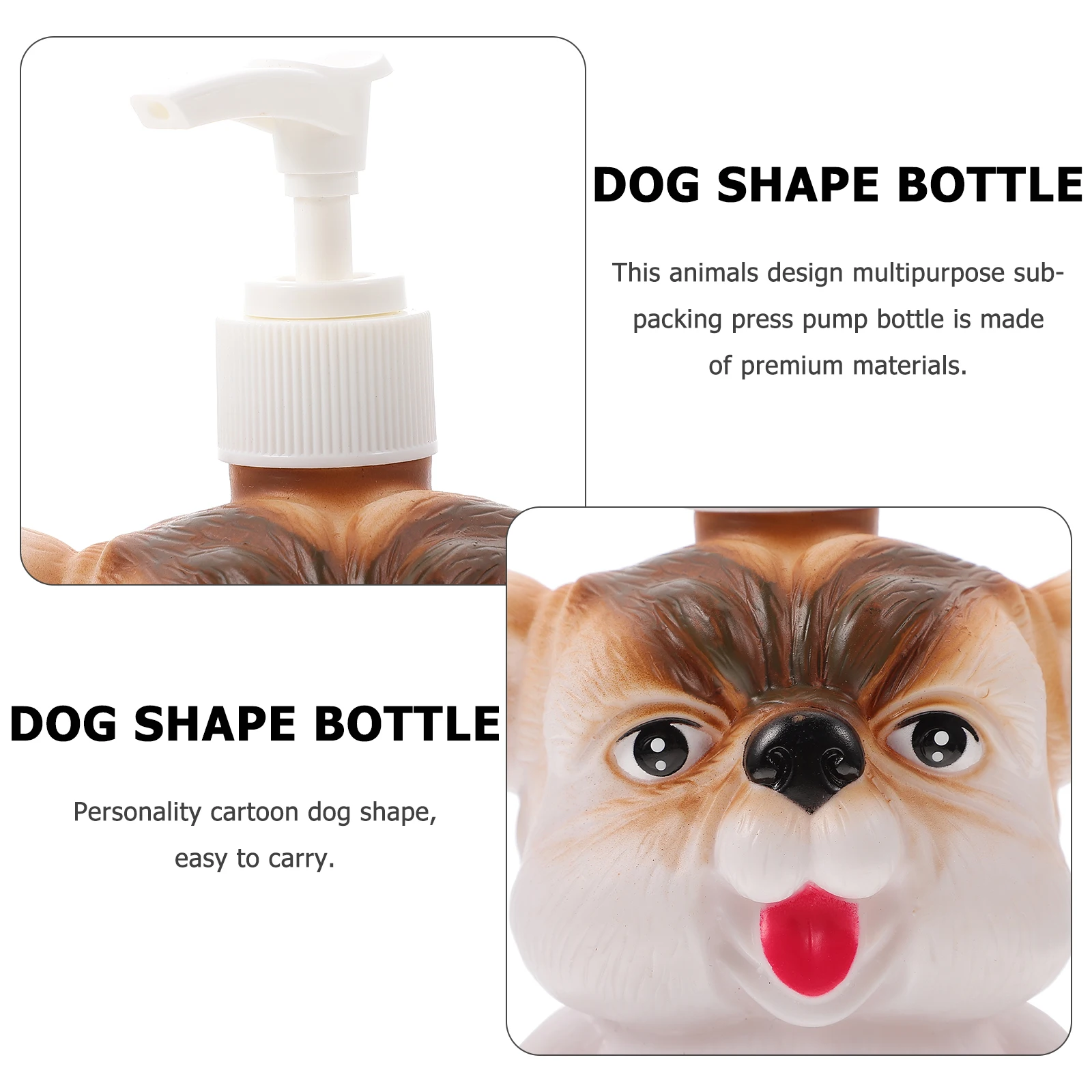 1Pc Handy Pressing Bottle Cute Dog Design Refillable Shampoo Sub Container For All Occasions
