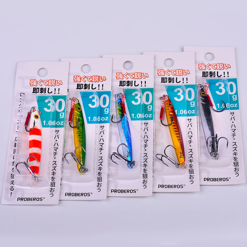 Proberos 1 Stück Laser-Metall-Jigs - 7g/10g/15g/20g/30g Hochleistungs-Salzwasserköder für Thunfisch, Barsch, Lachs & Königsfisch – Detail 7