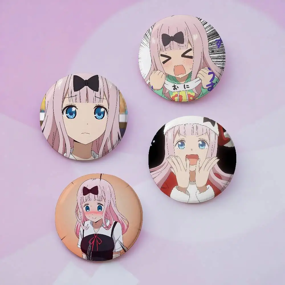 Cute Chika Fujiwara Brooches Stylish Ornament Pins Exquisite Round Badge Bag Accessories Jewelry Gifts