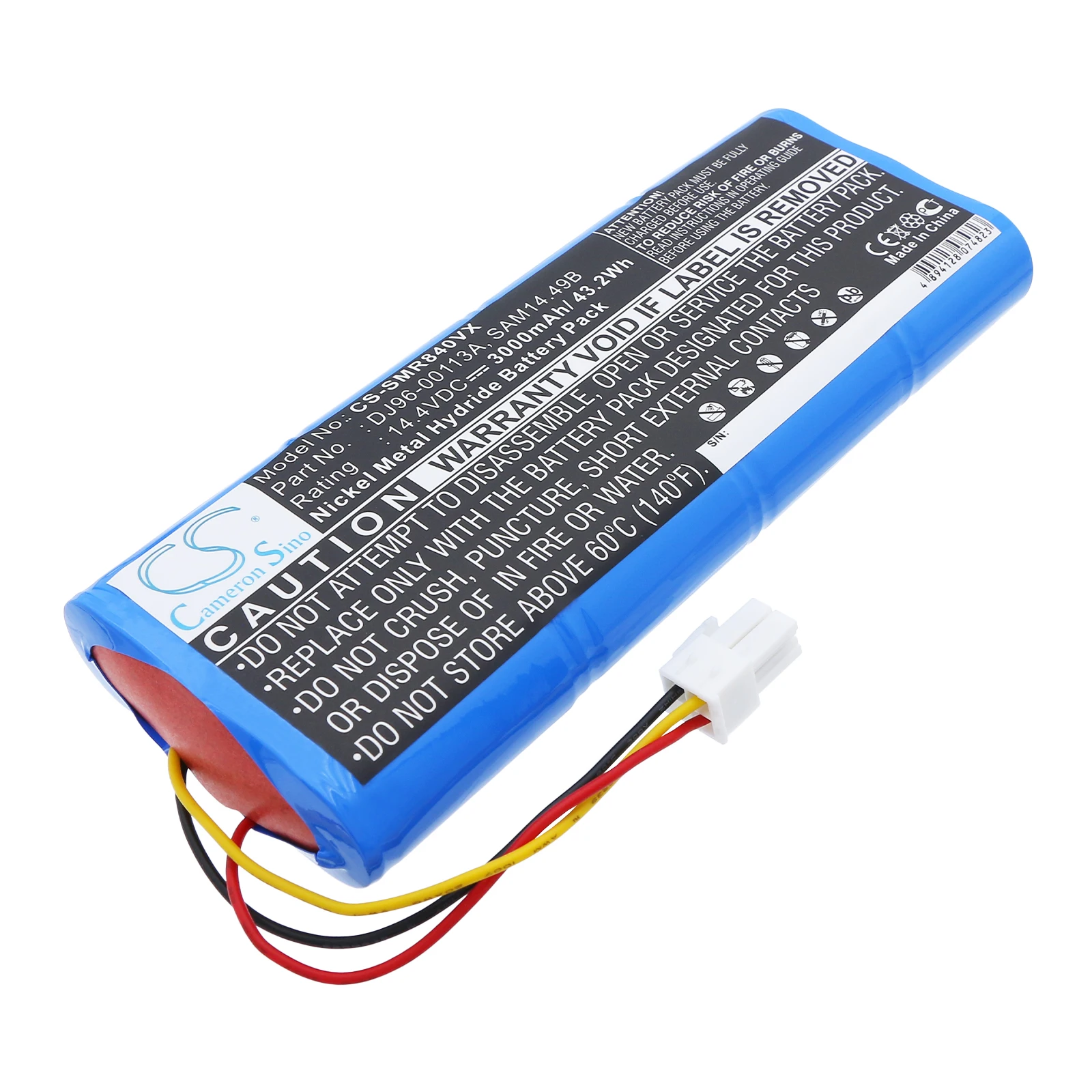 

Аккумулятор для пылесоса 14.4V 3000mAh DJ96-00113A для Samsung VC-RA84V VC-RL84V SR9630 SR8990 VC-RE70V VC-RL50V VC-RL52V VC-RE72V