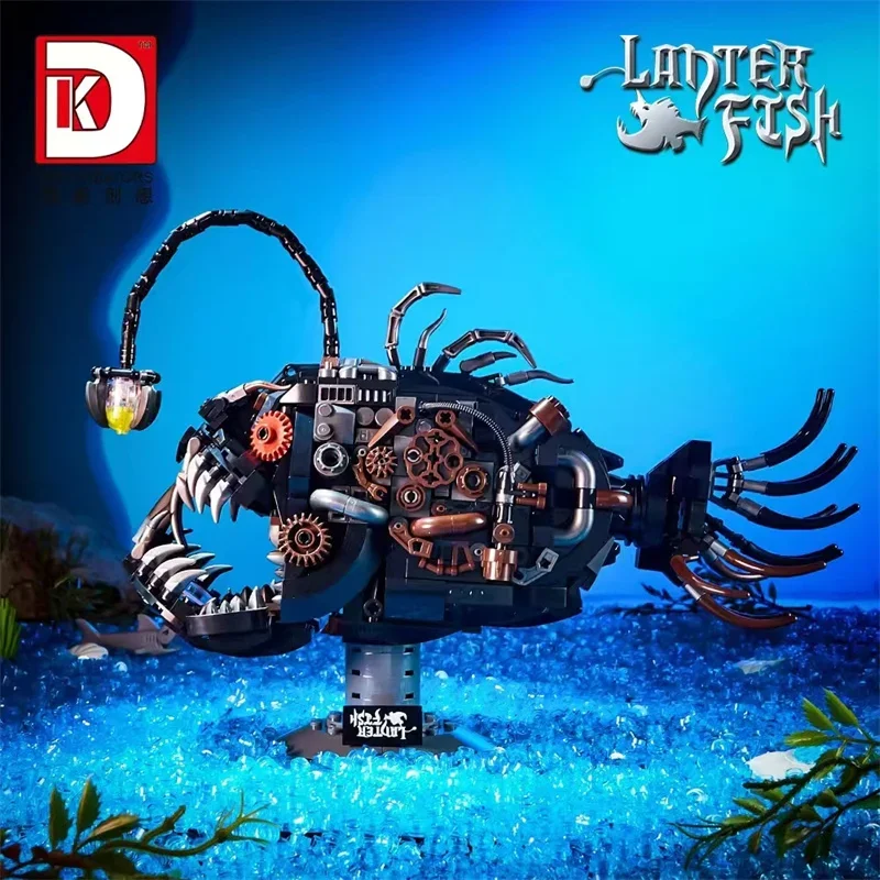 IN STOCK 7042 1038pcs MOC Mechanical Lantern Fish Building Blocks Bricks Assembling Model Toys For Children Christmas Gift