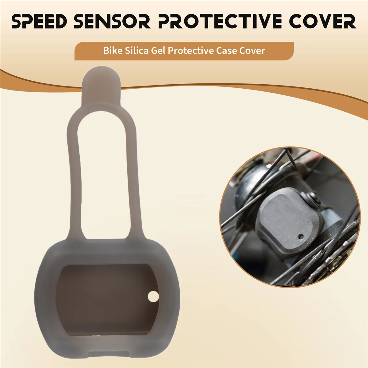 Sensor de velocidad de computadora de bicicleta Funda protectora de gel de sílice para bicicleta Compatible con sensor de velocidad Garmin, 1 pieza rica
