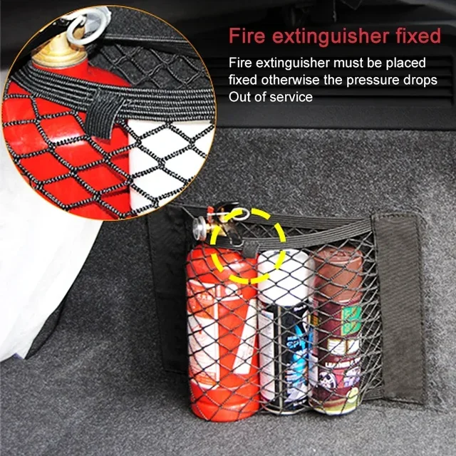 Car Storage Net Stretchable Mesh Pocket Net Magic Elastic Sticker Universal Rear Mesh Trunk Seat Bag Pocket Cage Auto Organizer 4