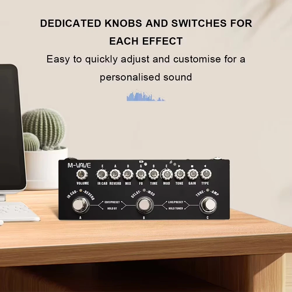 دواسة M-VAVE Cube BABY Bass/AC Sim - قابلة لإعادة الشحن على مدار 24 ساعة | 8 خزائن تعمل بالأشعة تحت الحمراء وتحكم DAW #3