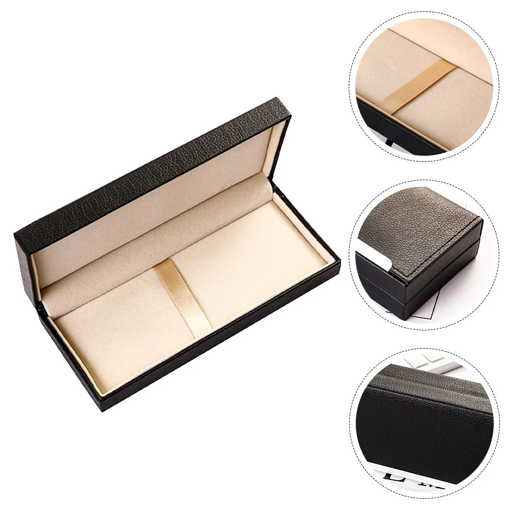 

BELLIFFY Pen Case Empty Box Pu Storage Container Gift Present Holder Organizer