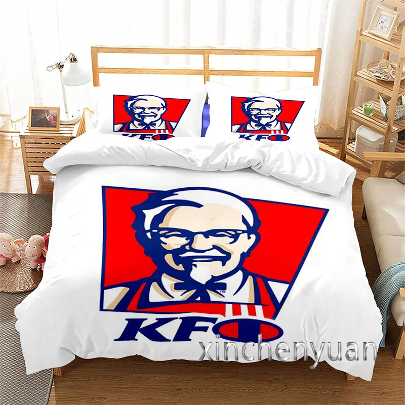 KFC 3D Printed Duvet Cover Set Twin Full Queen King Size Bedding Set Bed Linens Bedclothes for Young K90