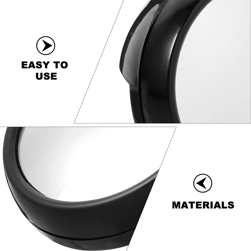 

3PCS Rearview Mirror Computer Monitor Office Cubicle Desktop Convex Mirror Indoor Clip On Lightweight Black