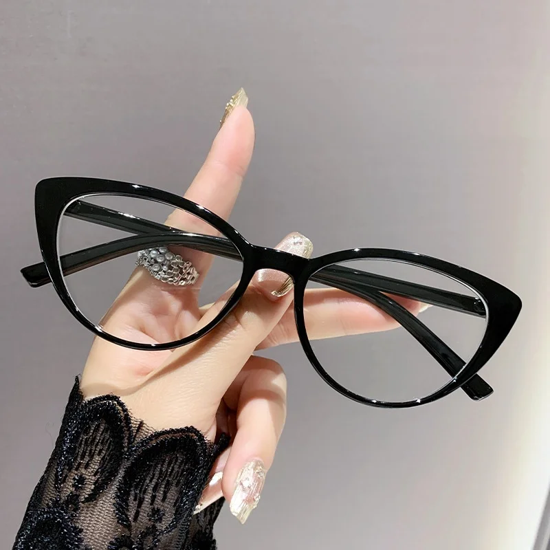 Retro-Katzenaugen-Lesebrille, Blaulichtfilter, leicht, schlank und modisch