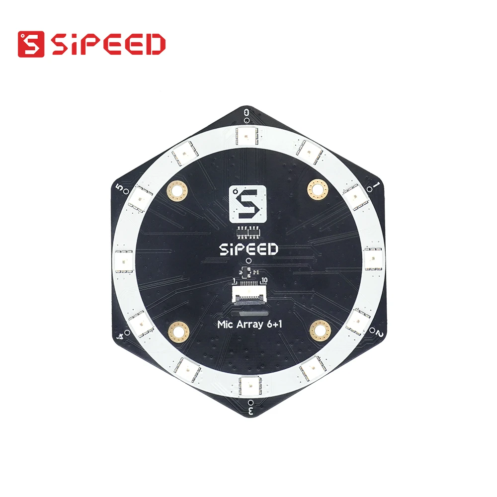 Sipeed 6+1 Mic Array Sound Source Localization Beamforming USB Driver-Free Sound Card Microphone Array