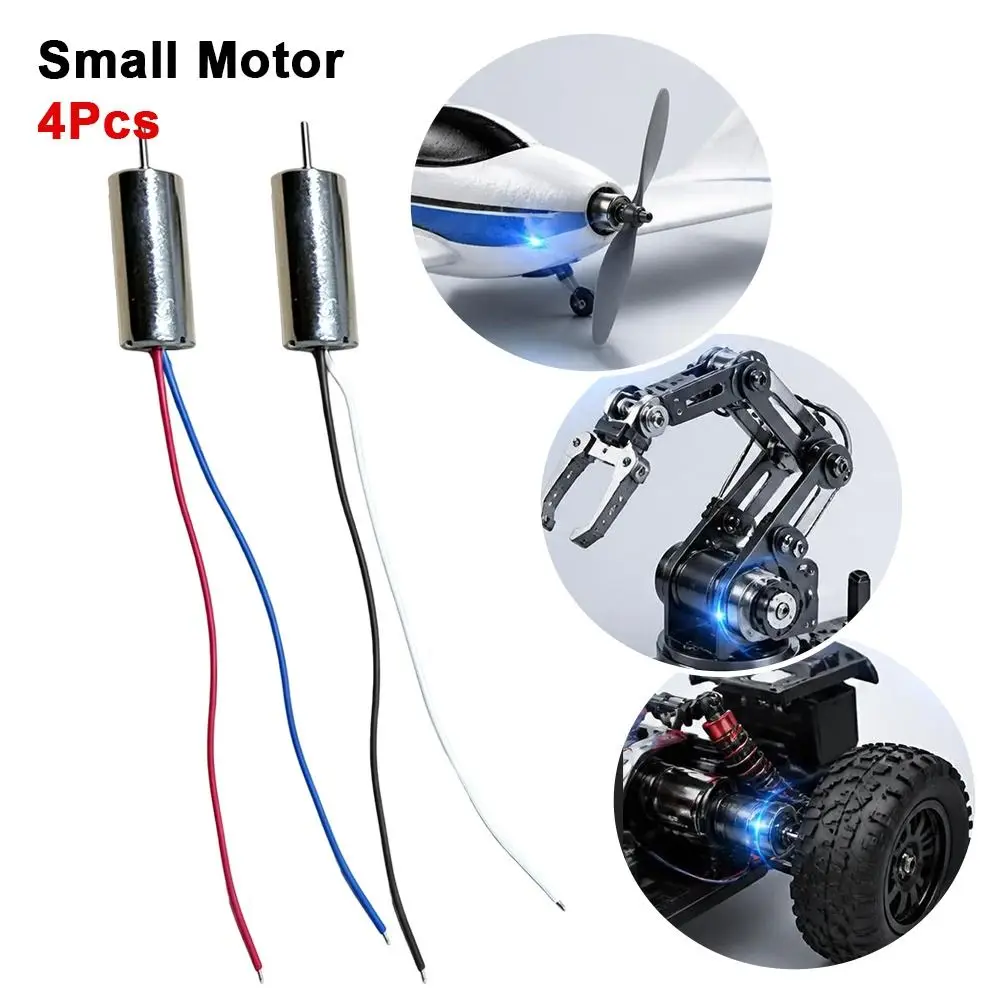 4pcs New 612 Remote Control Aircraft Motor Alloy 6*12mm High-speed Model Aircraft Motor Shaft Small Foam Quadcopter Motor