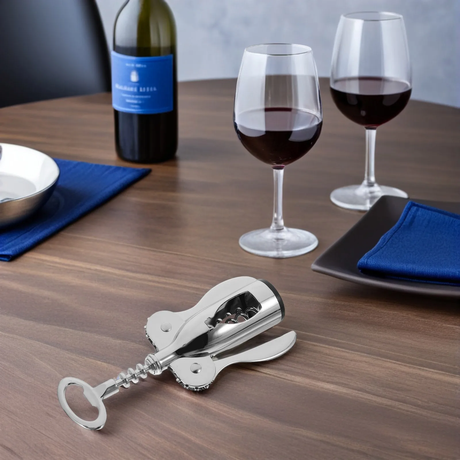 

1Set High- Bottle Opener Wear-Resistant Portable Manual Corkscrew for Home Hotel Restaurant Gathering Gift