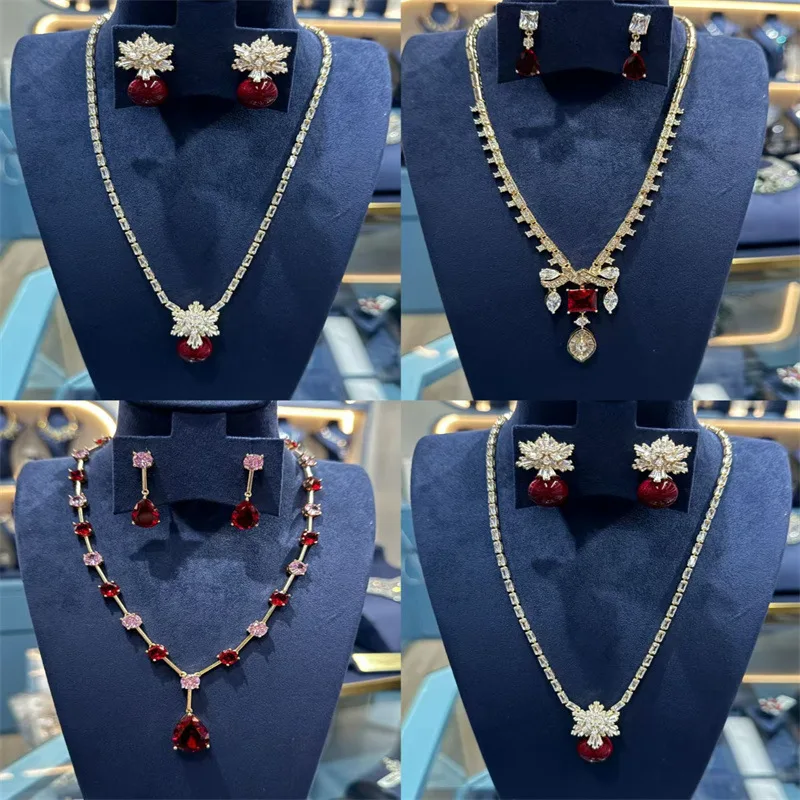 

Light luxury style jewelry, versatile, niche, high-end, zircon pearl earrings, necklaces, jewelry sets, banquet accessories, wom
