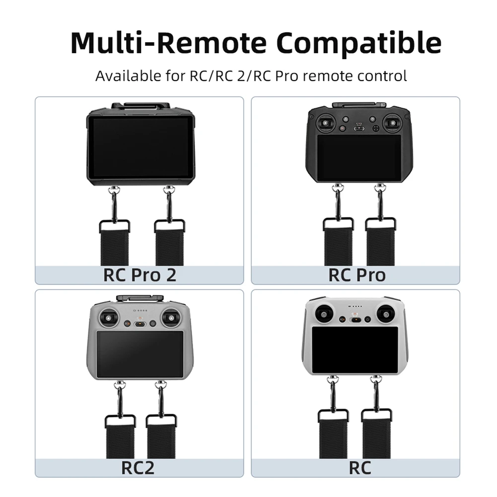 AC57-Remote Controller Lanyard For DJI RC/RC2/RC PRO/RC PRO2 Adjustable Neck Strap With Screen Hanging Straps view 3