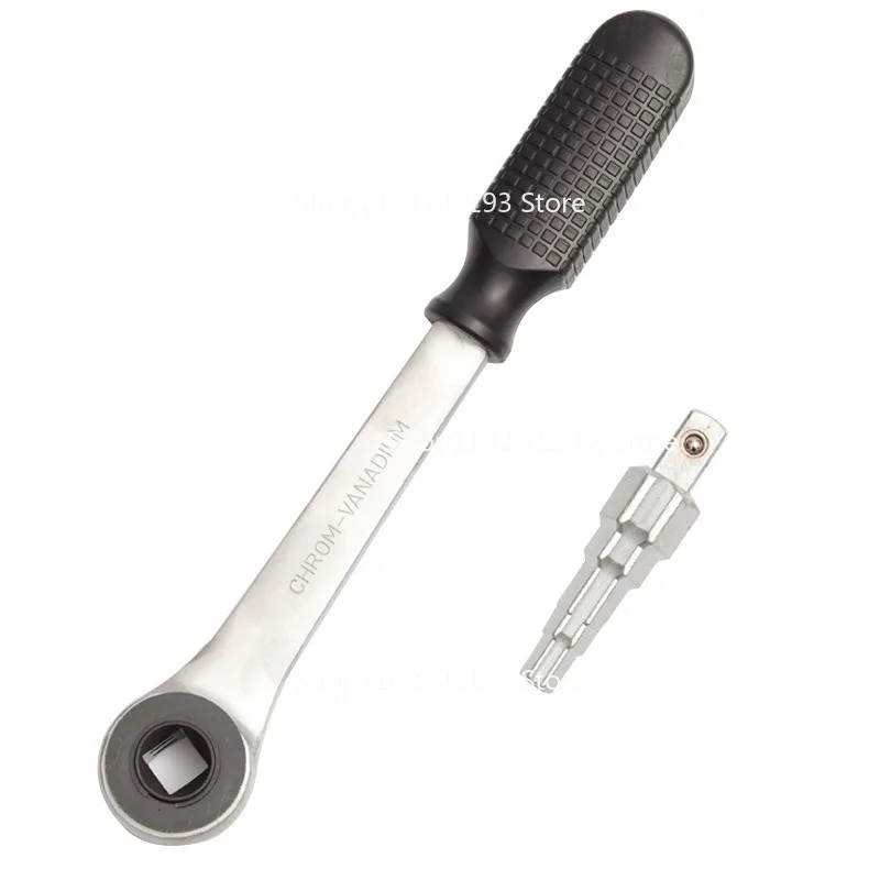 Durable Radiator Spanner Multiused Home Supplies Nipples Radiator Carbon Steel Ratchet Spanner 10-21mm Stepped Wrench Hand Tool