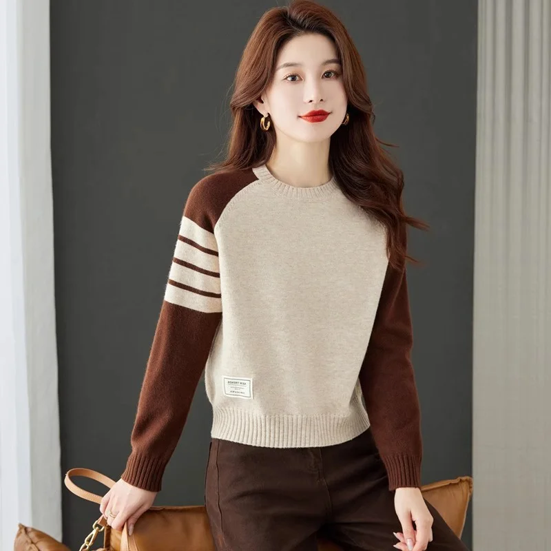 Thiened Winter Damen Strickpullover Overhead Sle Round Ne Long Sve Regular Fit Single Piece Autumn Faion Damen...