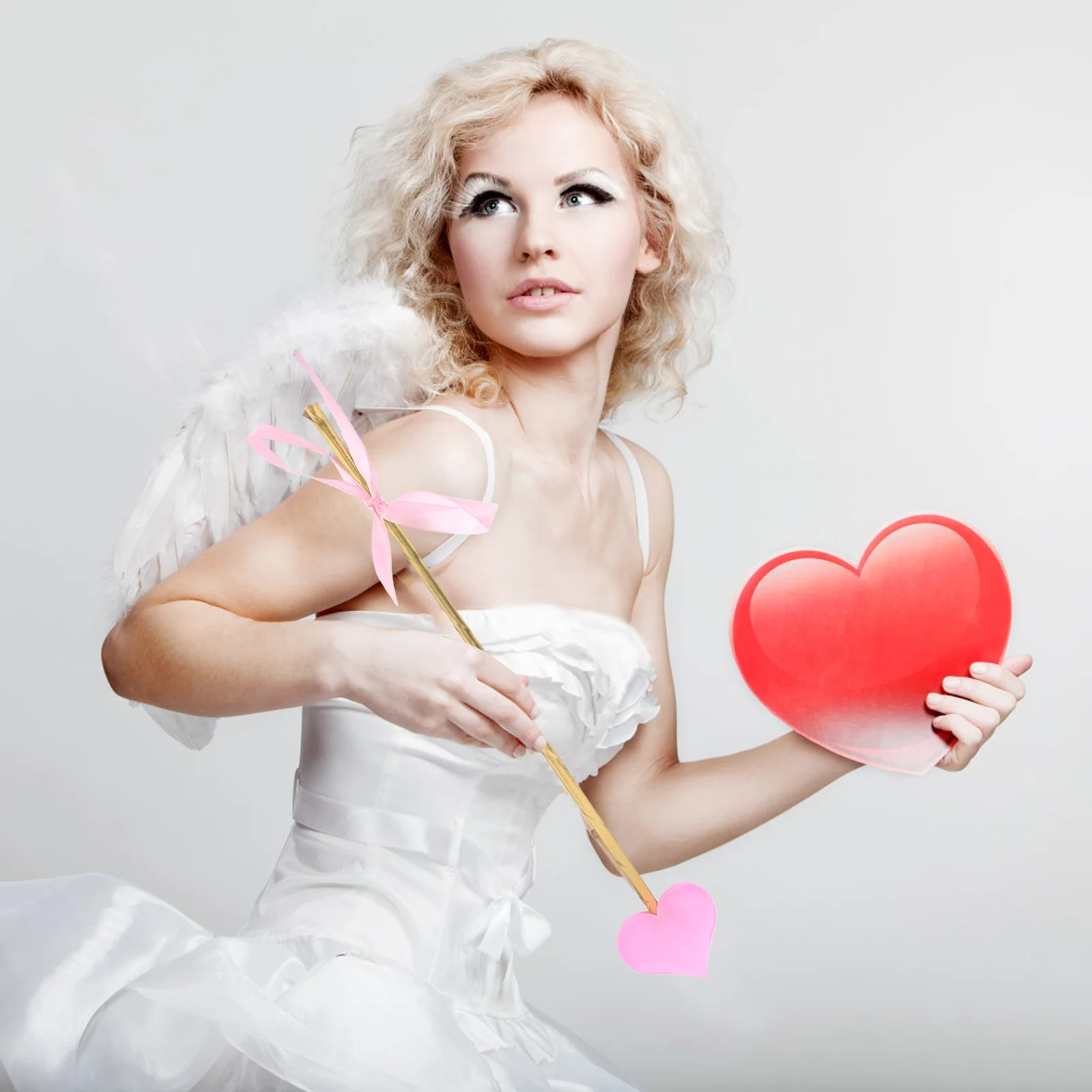 مجموعة واحدة من إكسسوارات حفلات كيوبيد لعيد الحب للنساء، دعائم كابينة تصوير للهالوين، لعب الأدوار