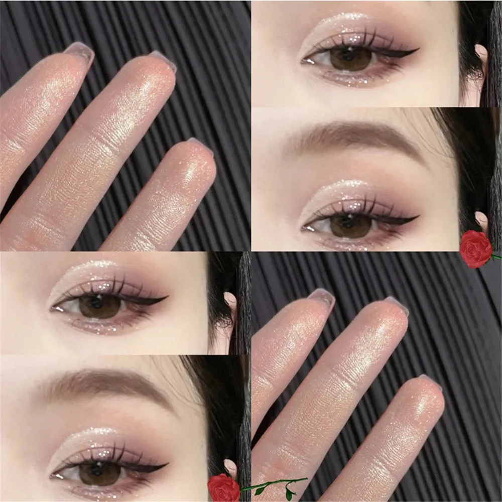 Bâton de fard à paupières imperméable 4 couleurs |   Surligneur longue tenue pour femme |   Stylo d'accent Lash Line (worm à soie couché)