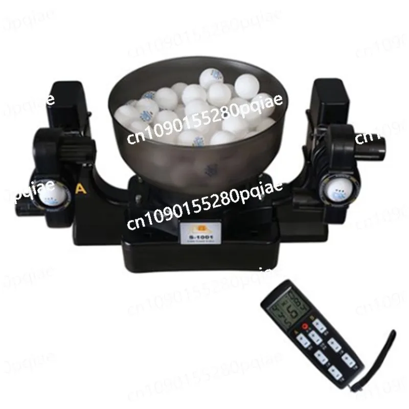 Huipong S-1001 Double Head Table Tennis Service Machine, Multi-rotation and Multi-drop Point, Automatic Service