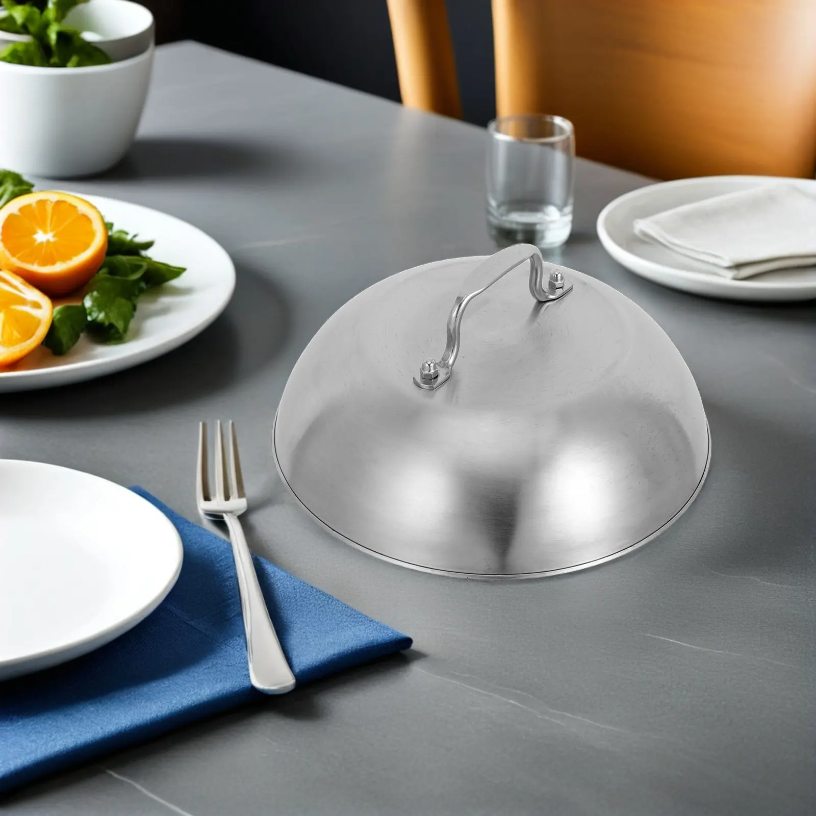 9 Zoll Edelstahl-Kuppeldeckel für Grill, Bratpfanne, Käseschmelzpfanne …