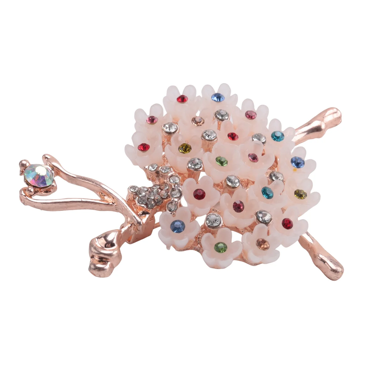 FZFZ Luxury Crystal Brooch Ballerinas Dancer Breastpin Colorful Flower Alloy Plated Women Girls Gift