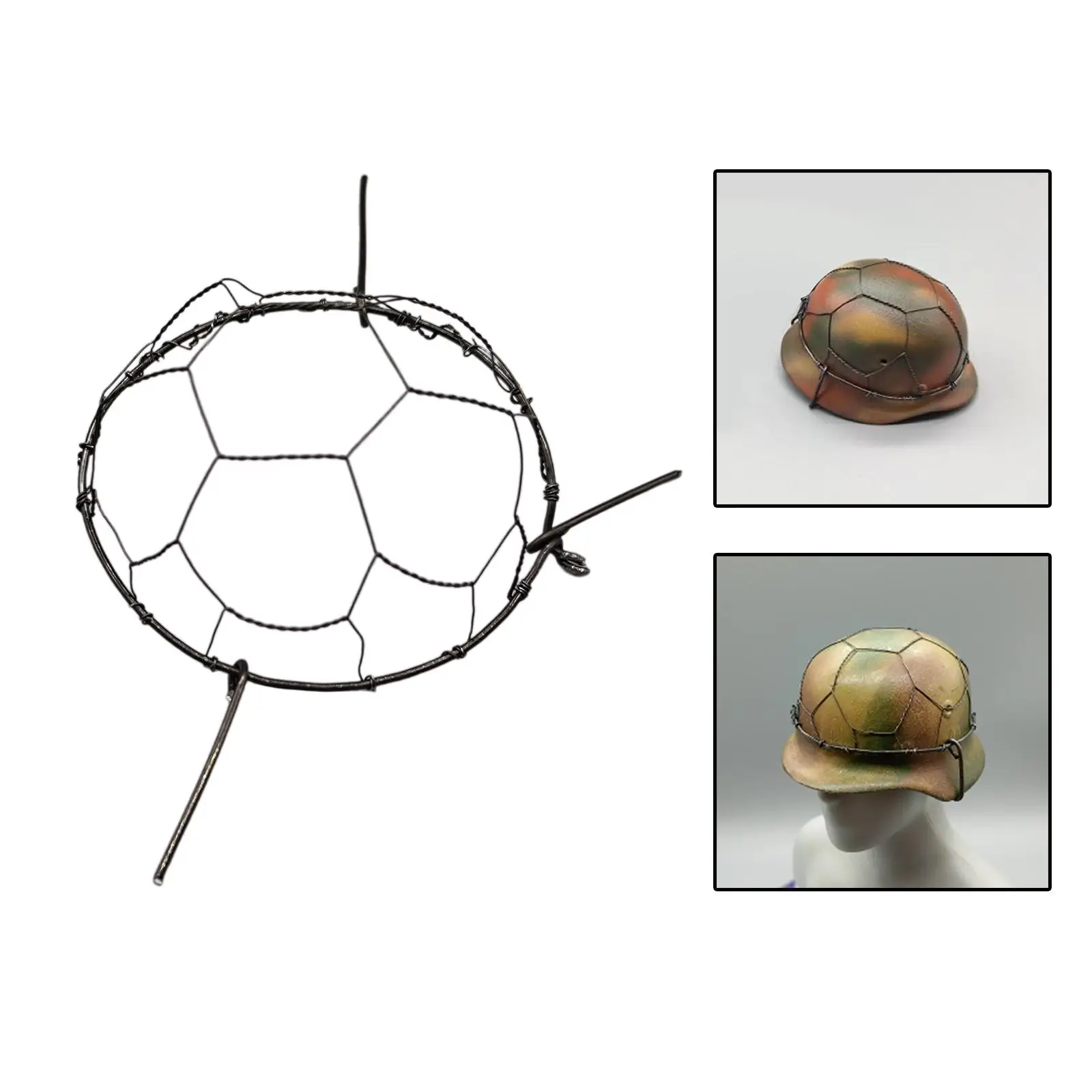 

Чехол для шлема в масштабе 1/6, аксессуар для солдата, сетчатый чехол из железной проволоки для шлема, Модель сетки для шлема M35/M40, фигурки 12 дюймов