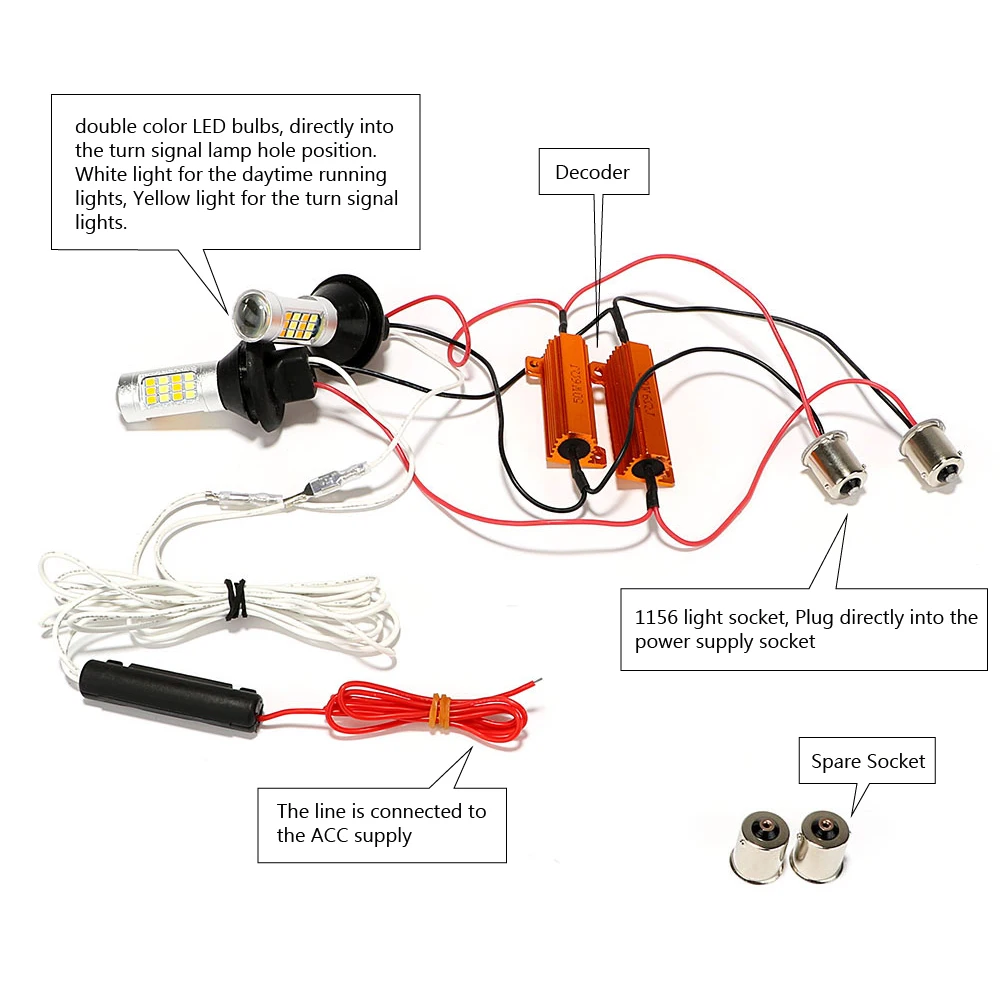 1156 42 LEDs Auto Lamps 2 In 1 Daytime Running Lights Car-styling LED Car DRL DC 12V Car Turn Signal Light Universal 2Pcs/Set