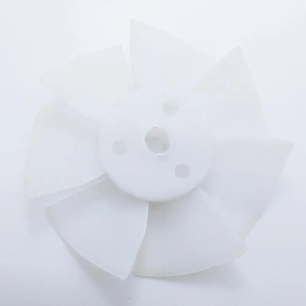 White Round Plastic 14mm Inner Dia 7-Impeller Motor Fan Blade Wheel