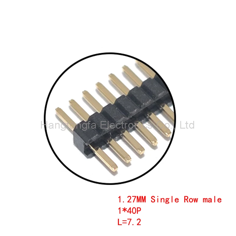 5 Stuks 1.27Mm 1X40P 2*50P Enkele Rij Mannelijke Dubbele Rij Vrouwelijke Connector Pinheader Ronde Pin