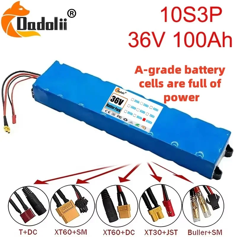 

New 10S3P 36V 100000mAh 36v Electric Scooter Battery Pack 18650 Lithium M365 Electric Scooter 36v Battery Scooter