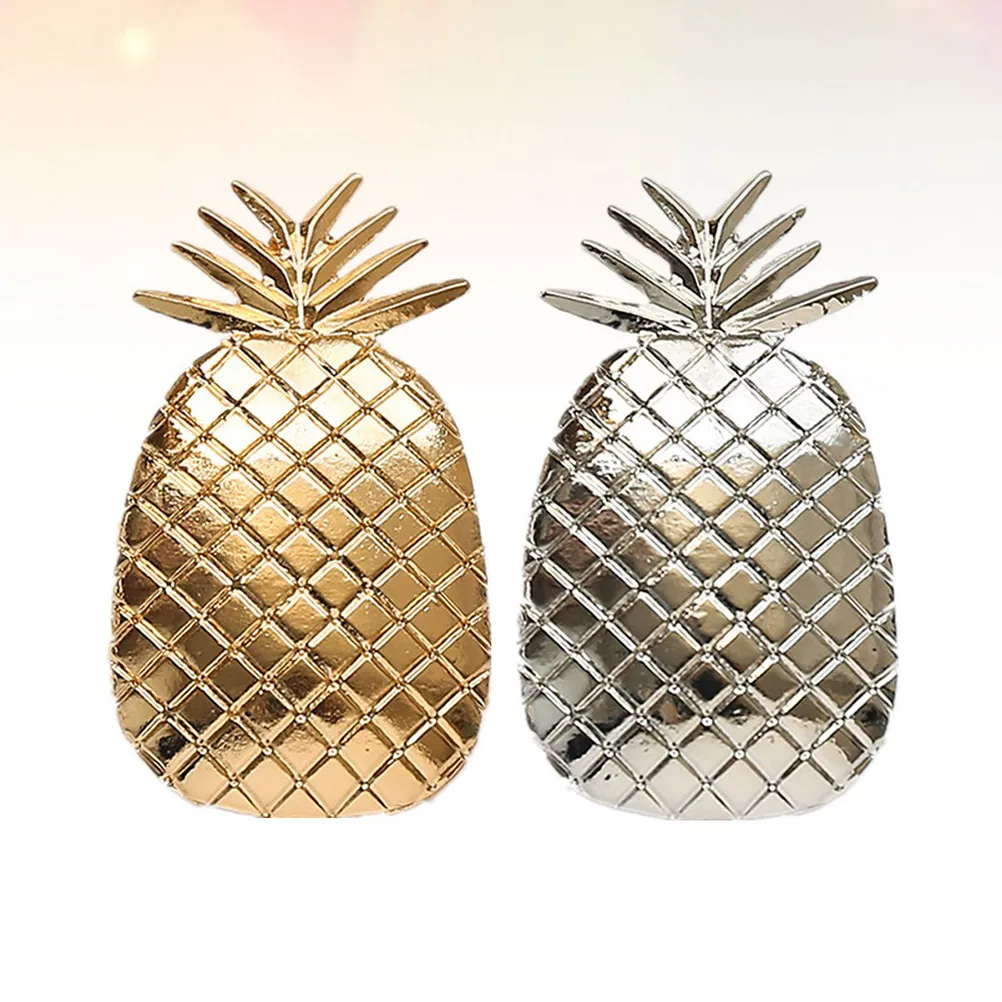 

2Pcs Pineapple Hair Pins Fashion Accessories Golden Silver Alloy Barrettes Durable HairClips Decorations Gifts