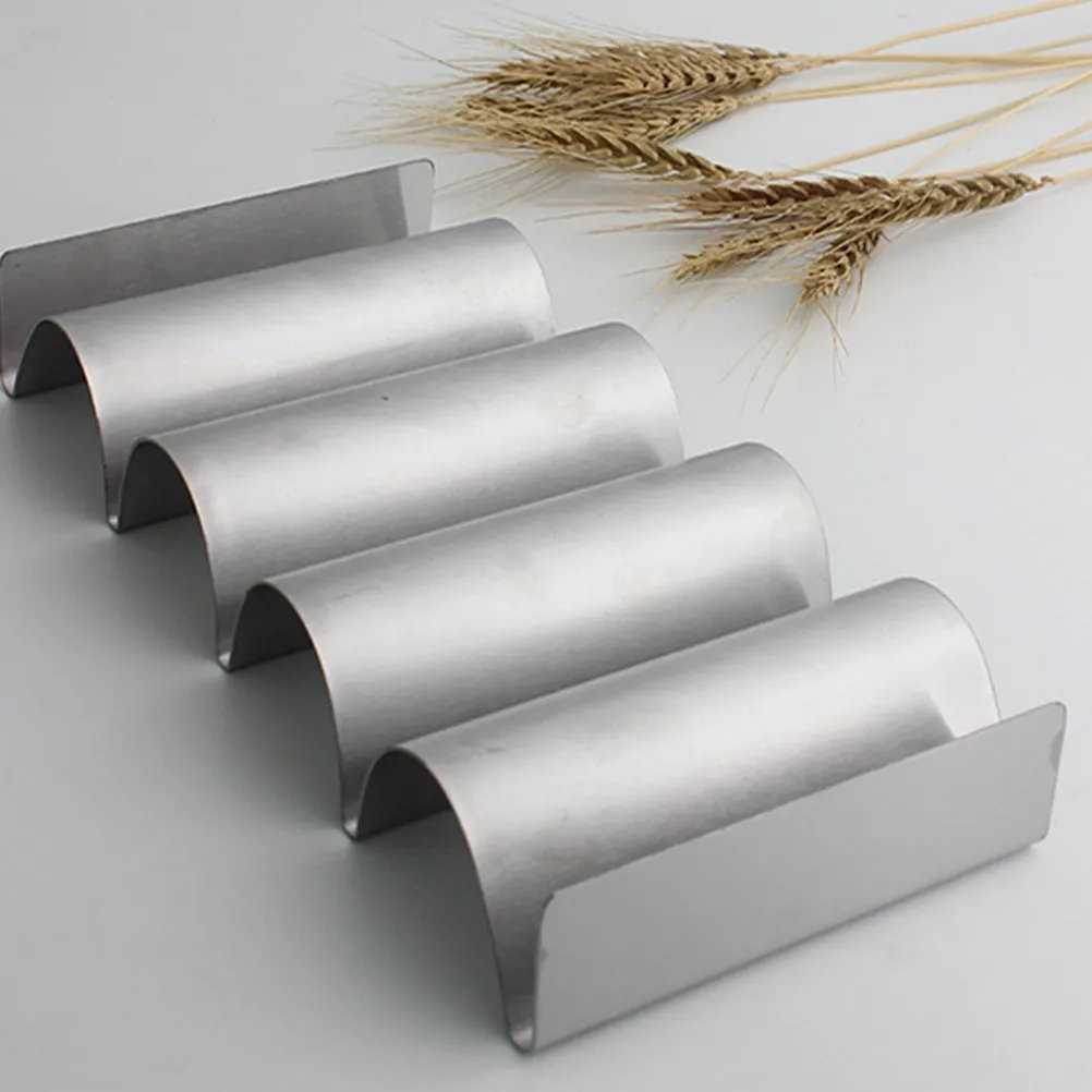 1Pcs Food Grade Stainless Steel Taco Rack Acid Alkali Resistant Taco Storage Stand for Tacos Hard Shells Clean Eating Plate