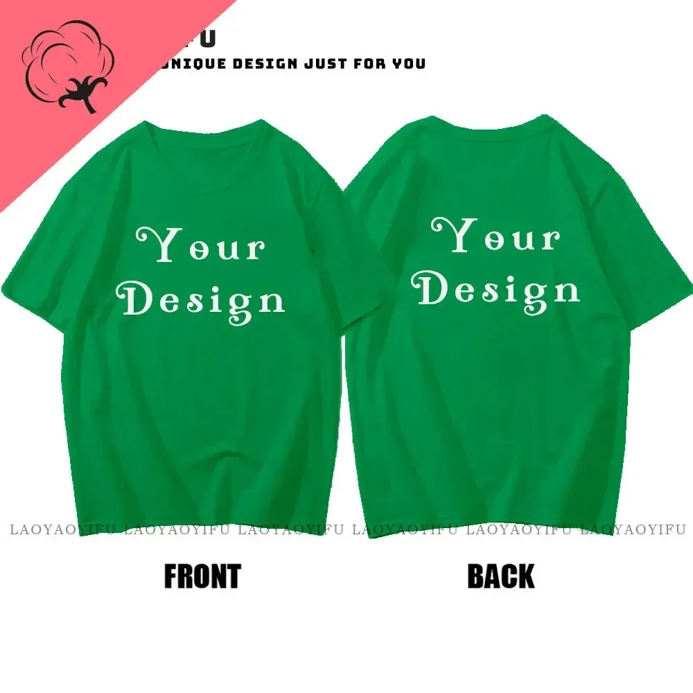 2026 Cotton Customized Printed Leisure T Shirt Harajuku Tee DIY Your Like Photo T-shirt Fashion Custom Men\'s Tops Tshirt