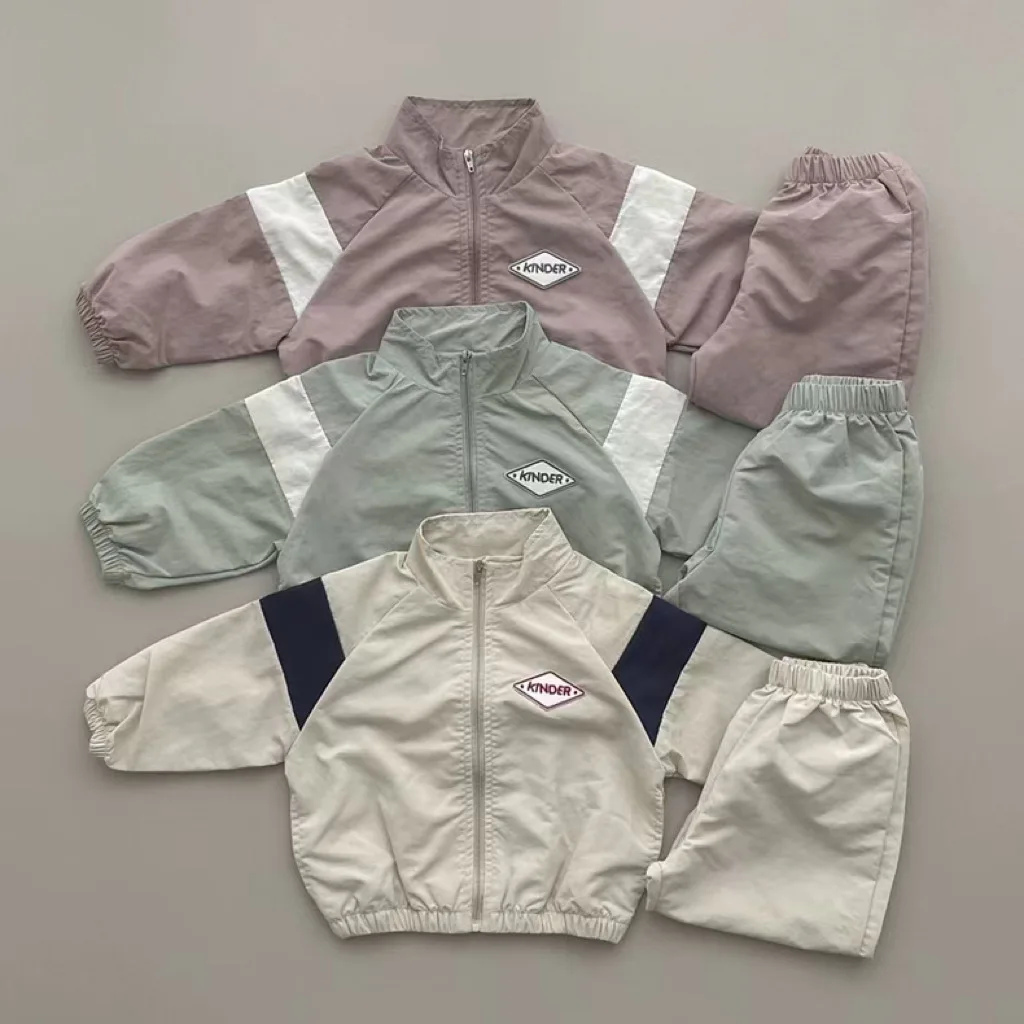 2026 Autumn New Baby Gym Suit Kids Boys Zipper Coat + Pants 2pcs Suit Infant Girl Casual Clothes Set Toddler Sweatshirt Outfits