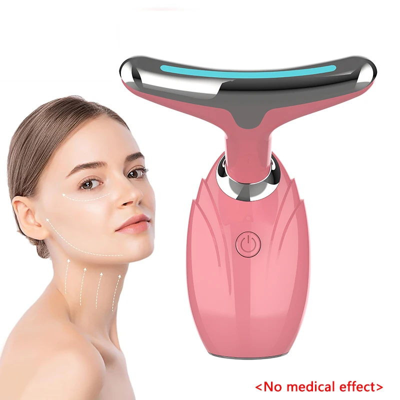 Massageador facial e de pescoço, ferramenta facial, dispositivo recarregável de beleza de pescoço, massageador de pescoço, dispositivo de beleza para cuidados domiciliares