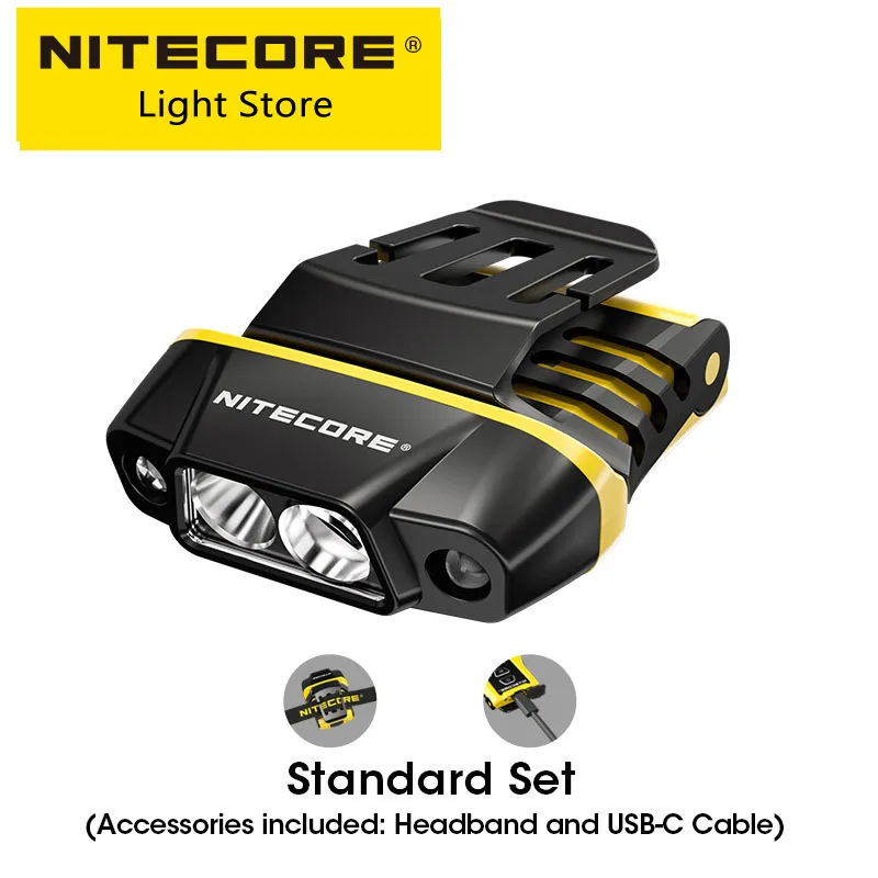 Originale NITECORE NU11 Cap Light Intelligent IR Motion Sensor Clip-on 90 ° angolo regolabile + batteria lampada Night Fishing Trekking