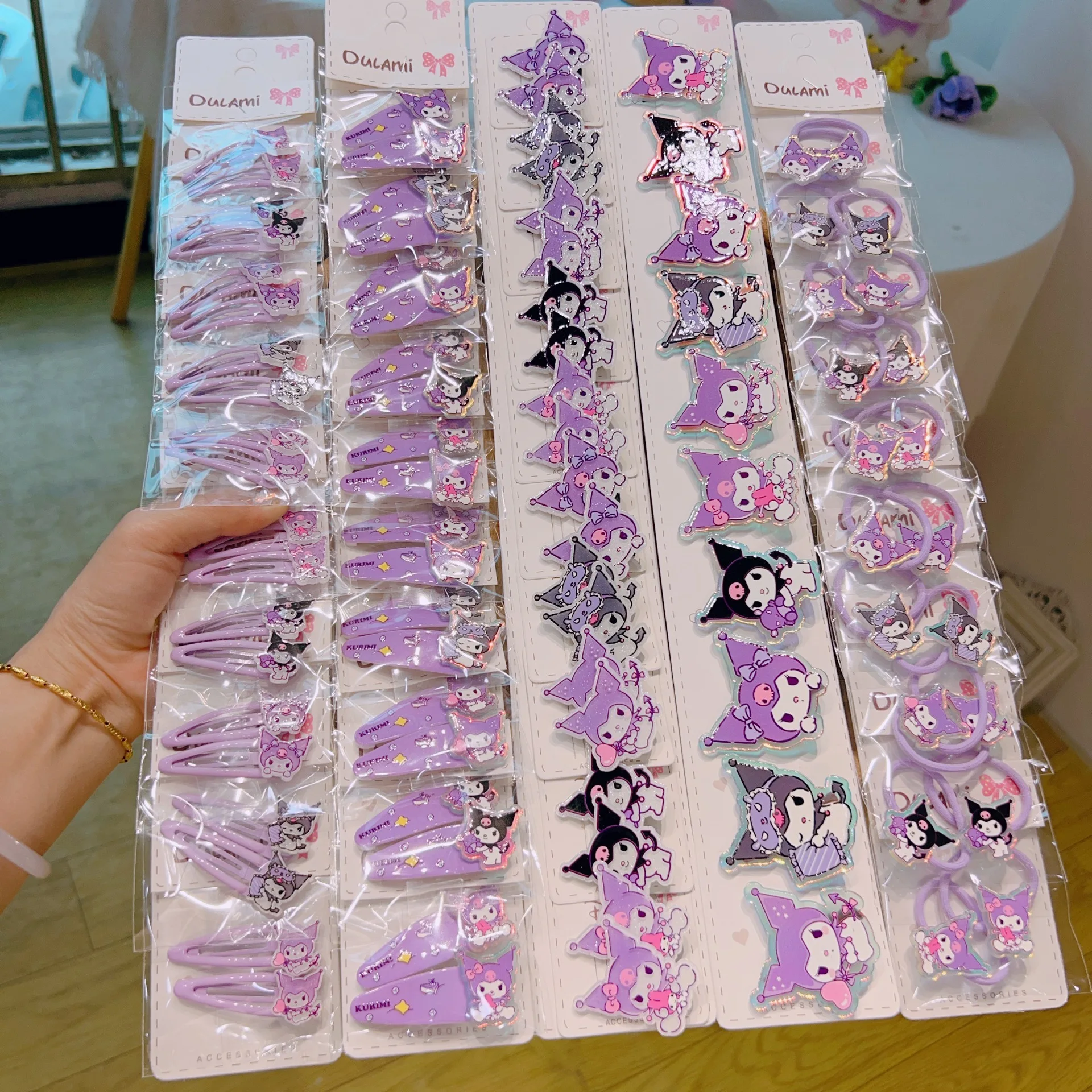 

20pcs/set Kuromi Hair Rope Tie Cartoon Kitty Elastic Hair Clip Scrunchies Women Headband Girls Ponytail Holder Hair Accessories