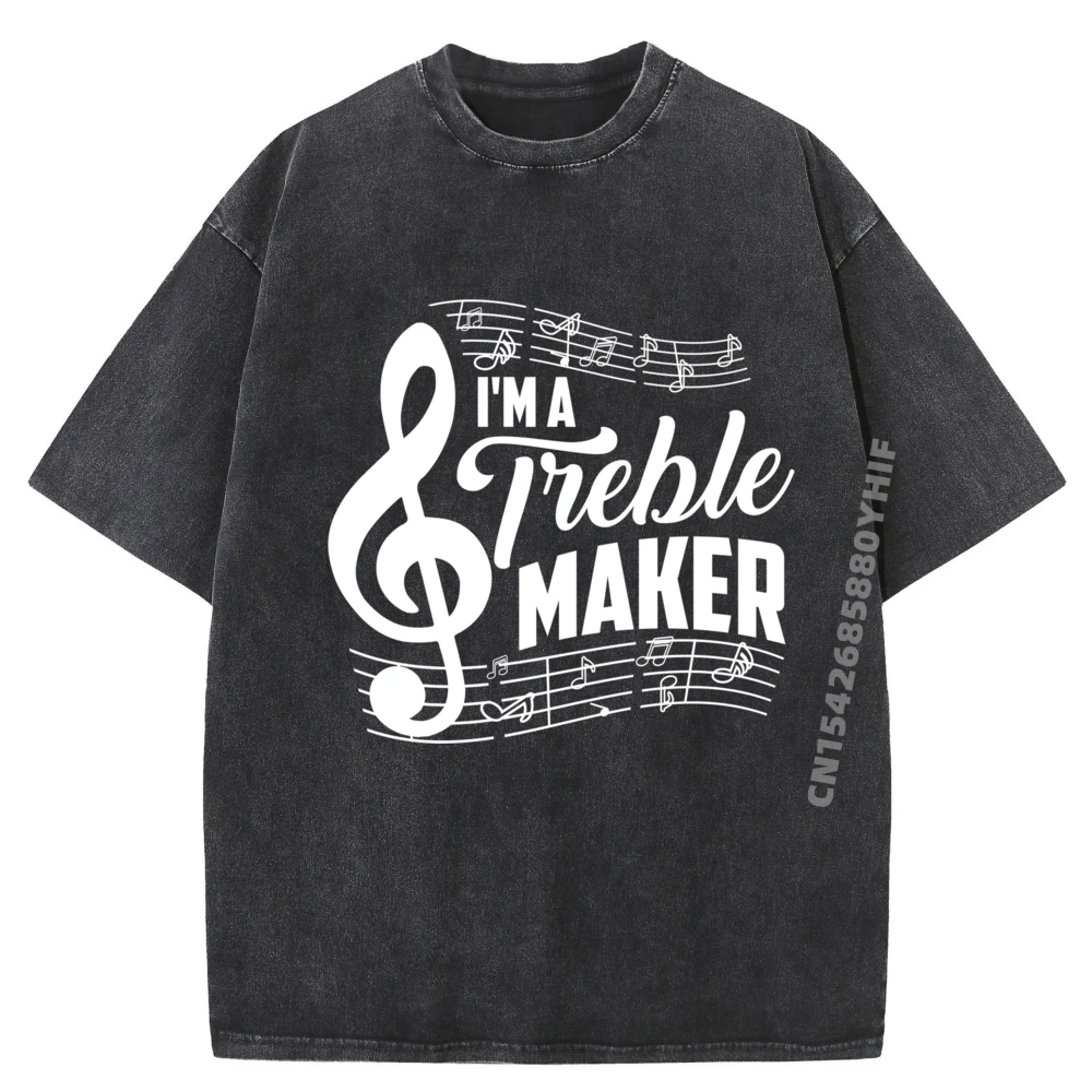 

Мужские футболки с рисунком I im A Treble Maker, мужские забавные топы и футболки, свободные потертые футболки, мужская одежда больших размеров