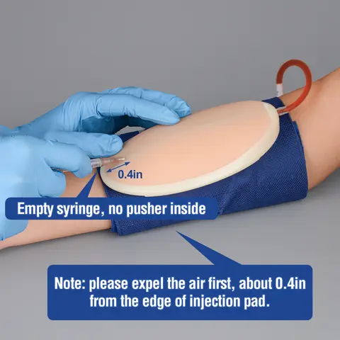 Medarchitect Wearable IV Practice Kit Intravenous Indwelling Needle Model Venipuncture Injection Practice Pad for Skill Training