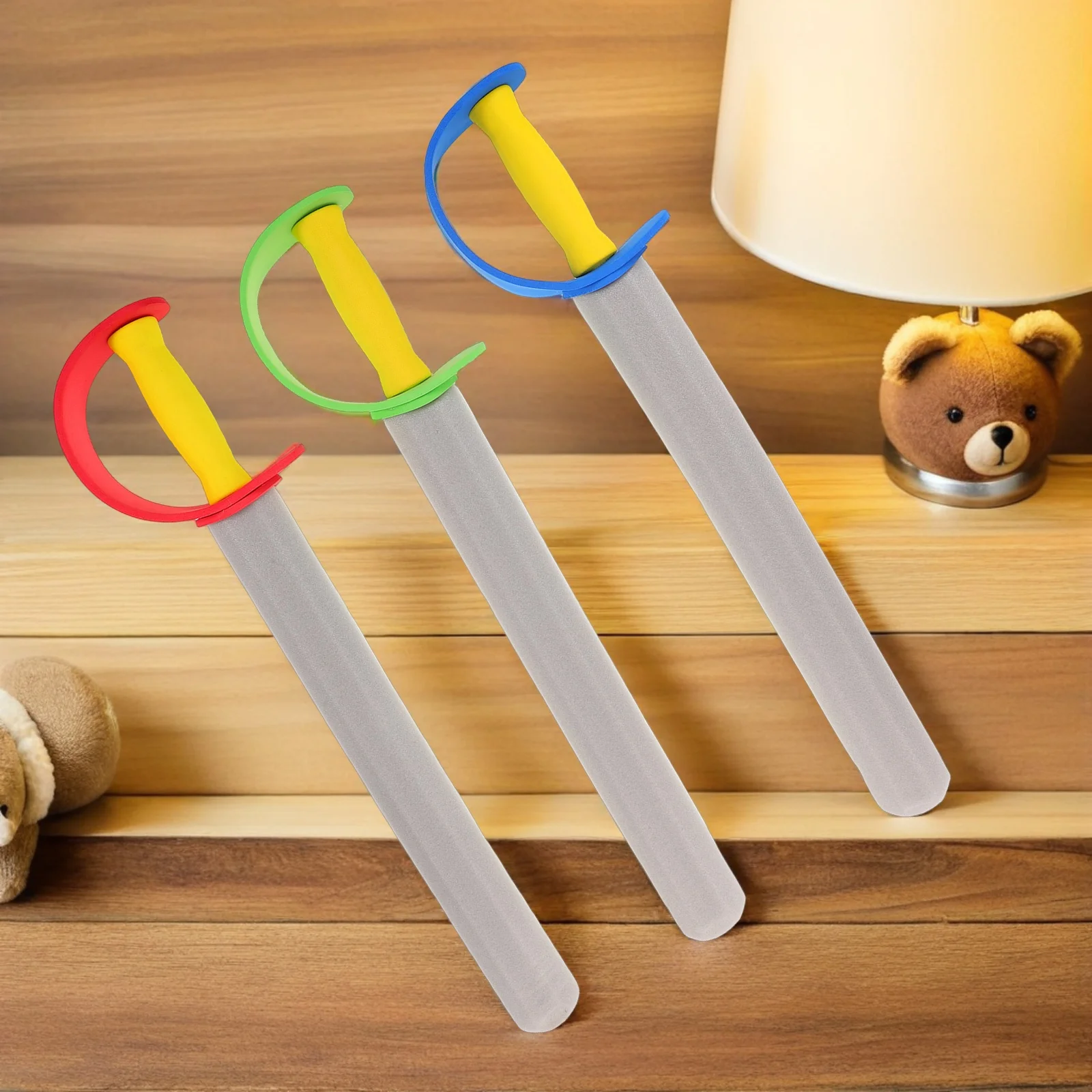 3 Stücke Kinder Schaum Schwerter Eltern Genehmigt Frieden des Geistes Fechten Ausbildung Schwert Requisiten Halloween Cosplay Party Schäume Schwert