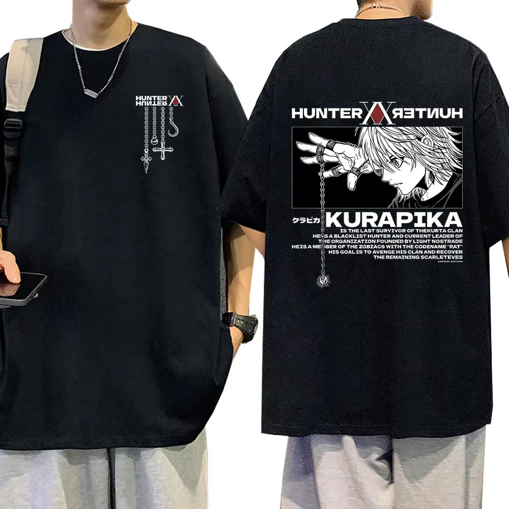 Hunter X Hunter Oversized Unisex Streetwear Trendy Cotton Printed Cotton Neutral O-Neck Short Sleeve high quality New Fashion