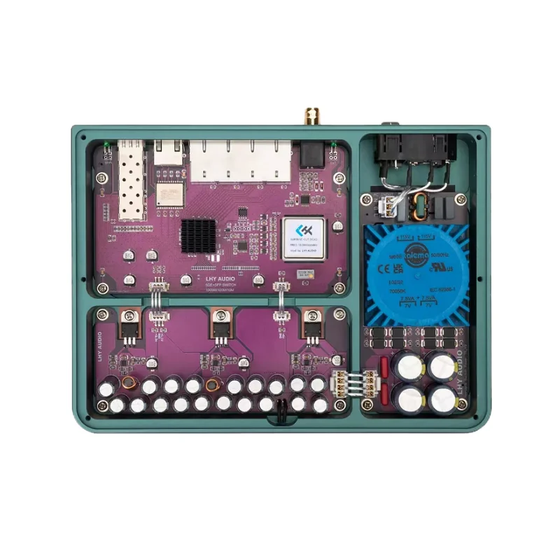 

LHY SW-6 SW6 SFP Ethernet Network Switch High Quality 6-ports (4x RJ-45, 1x Isolated RJ-45, 1x SFP) CNC Milled Aluminium Chassis