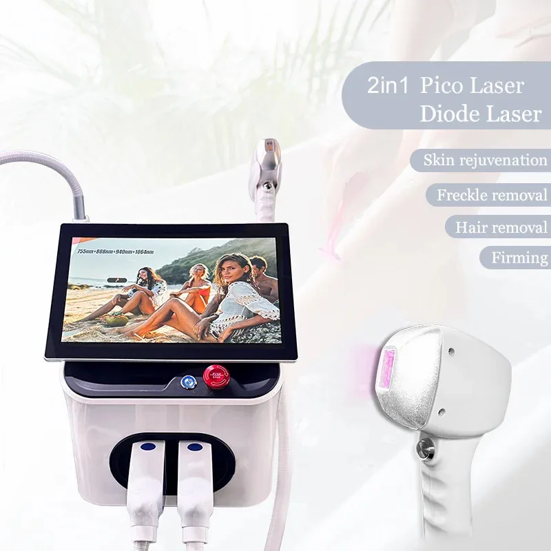

808 Diode Laser Hair Removal Machine, Portable Permanent Painless 4 Waves Device, 4000W, Titanium Soprano