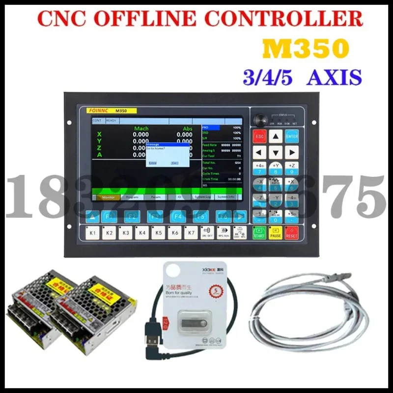 CNC Controller M350 V2 DDCS EXPERT 3axis4axis5axis 1Mkhz Support Closeloop Stepper Sevro/Double Yaxis ATC Replace Mach3 DDCSV3.1