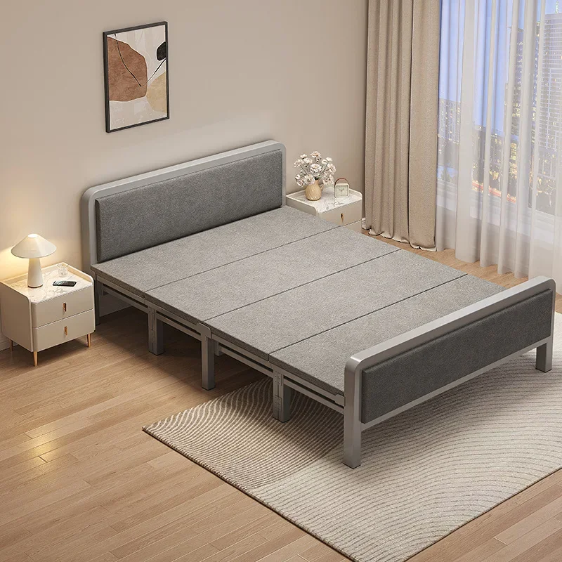

Rollaway Bed Single Bed Household Adult 1.2 Meters Simple Rental Room Dormitory Reinforced Hard Plate Iron Double Bed